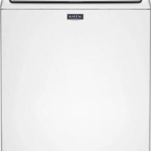 maytag – 4.7 cu. ft. top load washer with dual action powerwash agitator – white
