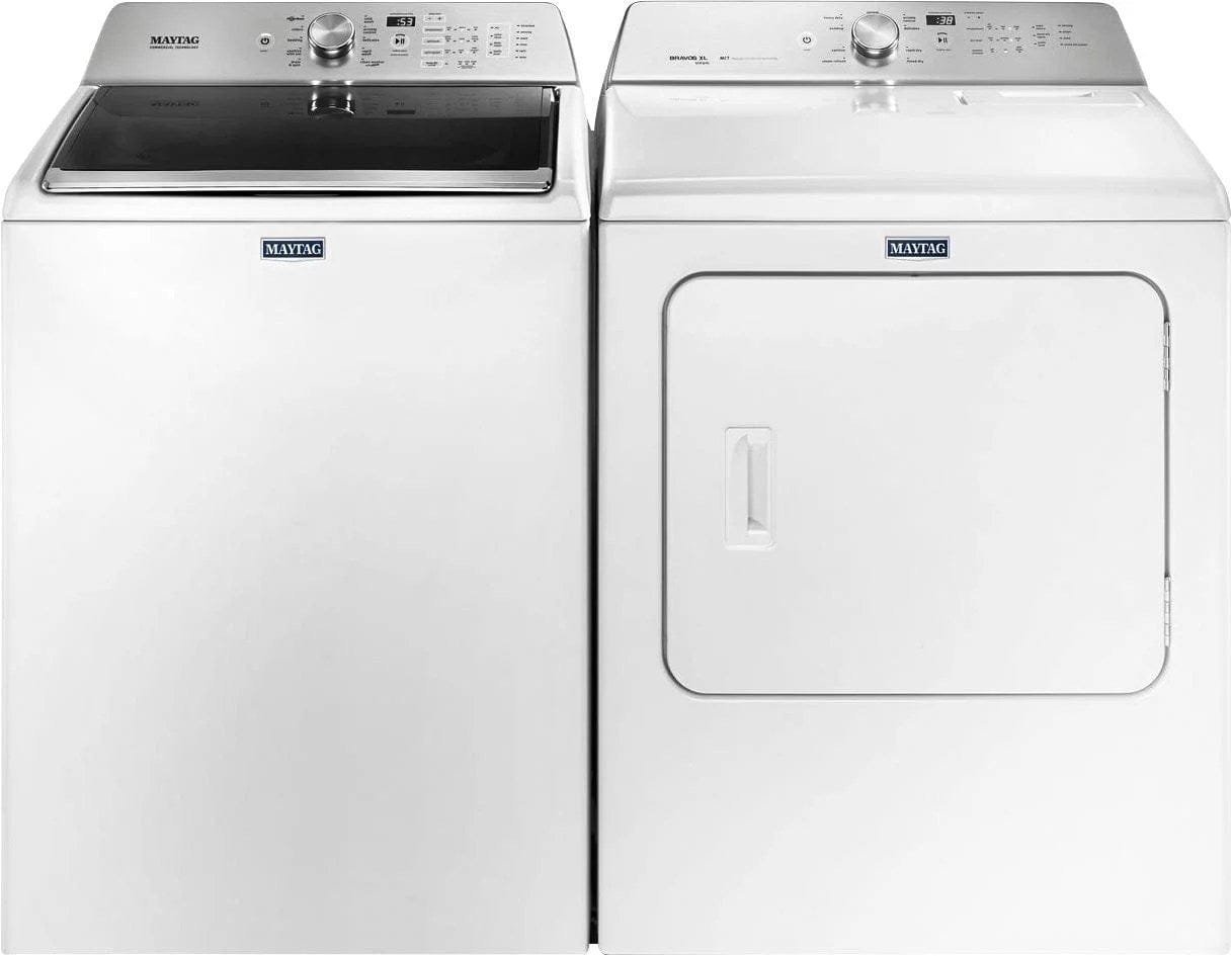 maytag – 4.7 cu. ft. top load washer with dual action powerwash agitator – white maytag – 4.7 cu. ft. top load washer with dual action powerwash agitator – white