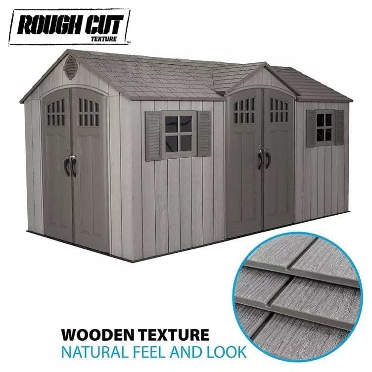 lifetime 15′ x 8′ rough cut dual entry outdoor storage shed lifetime 15′ x 8′ rough cut dual entry outdoor storage shed