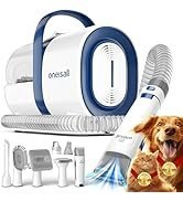 oneisall dog vacuum & dryer for shedding grooming, 8 in 1 dog grooming kit with metal blade pet clippers, adjustable speed and temperature control blower oneisall dog vacuum & dryer for shedding grooming, 8 in 1 dog grooming kit with metal blade pet clippers, adjustable speed and temperature control blower
