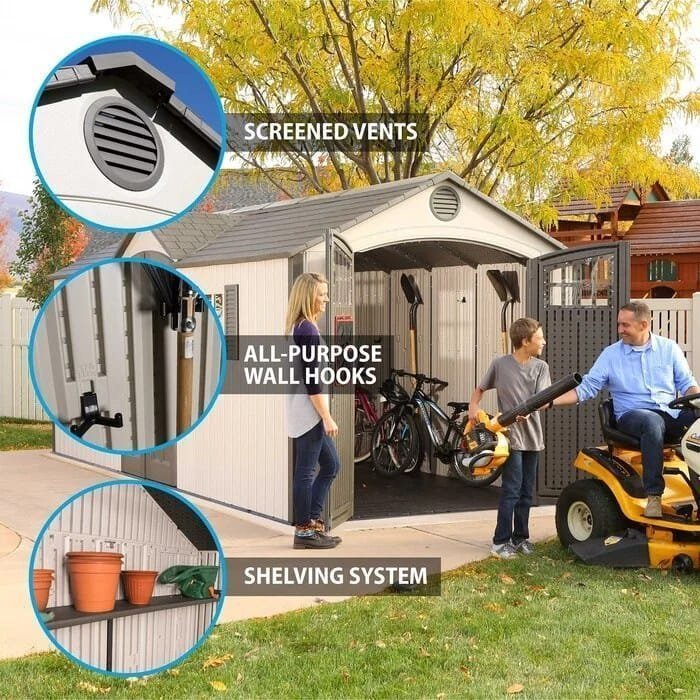 20 ft. w x 8 ft. d plastic storage shed 20 ft. w x 8 ft. d plastic storage shed