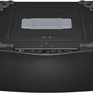 lg – sidekick 1.0 cu. ft. high efficiency smart top load pedestal washer with 3 motion technology – black steel