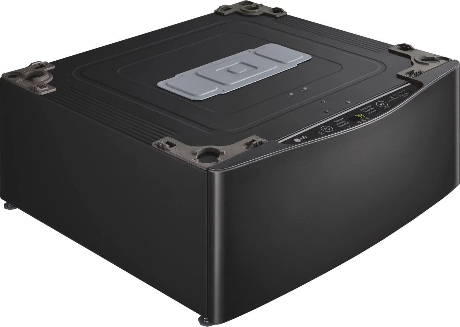 lg – sidekick 1.0 cu. ft. high efficiency smart top load pedestal washer with 3 motion technology – black steel lg – sidekick 1.0 cu. ft. high efficiency smart top load pedestal washer with 3 motion technology – black steel