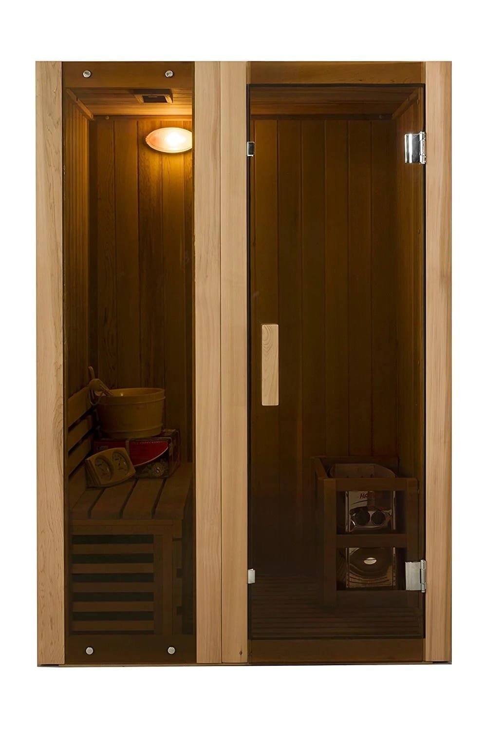 aleko sti2ced cedar indoor wet dry sauna steam room, 3 kw harvia kip heater, 2 person aleko sti2ced cedar indoor wet dry sauna steam room, 3 kw harvia kip heater, 2 person