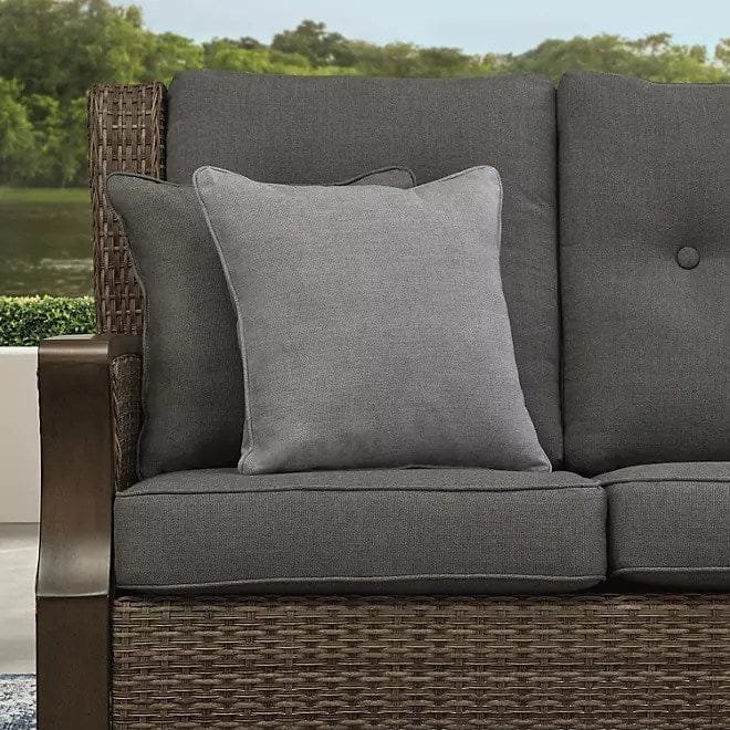 newcastle 6 piece patio deep seating set with fire pit – smoke – member’s mark newcastle 6 piece patio deep seating set with fire pit – smoke – member’s mark