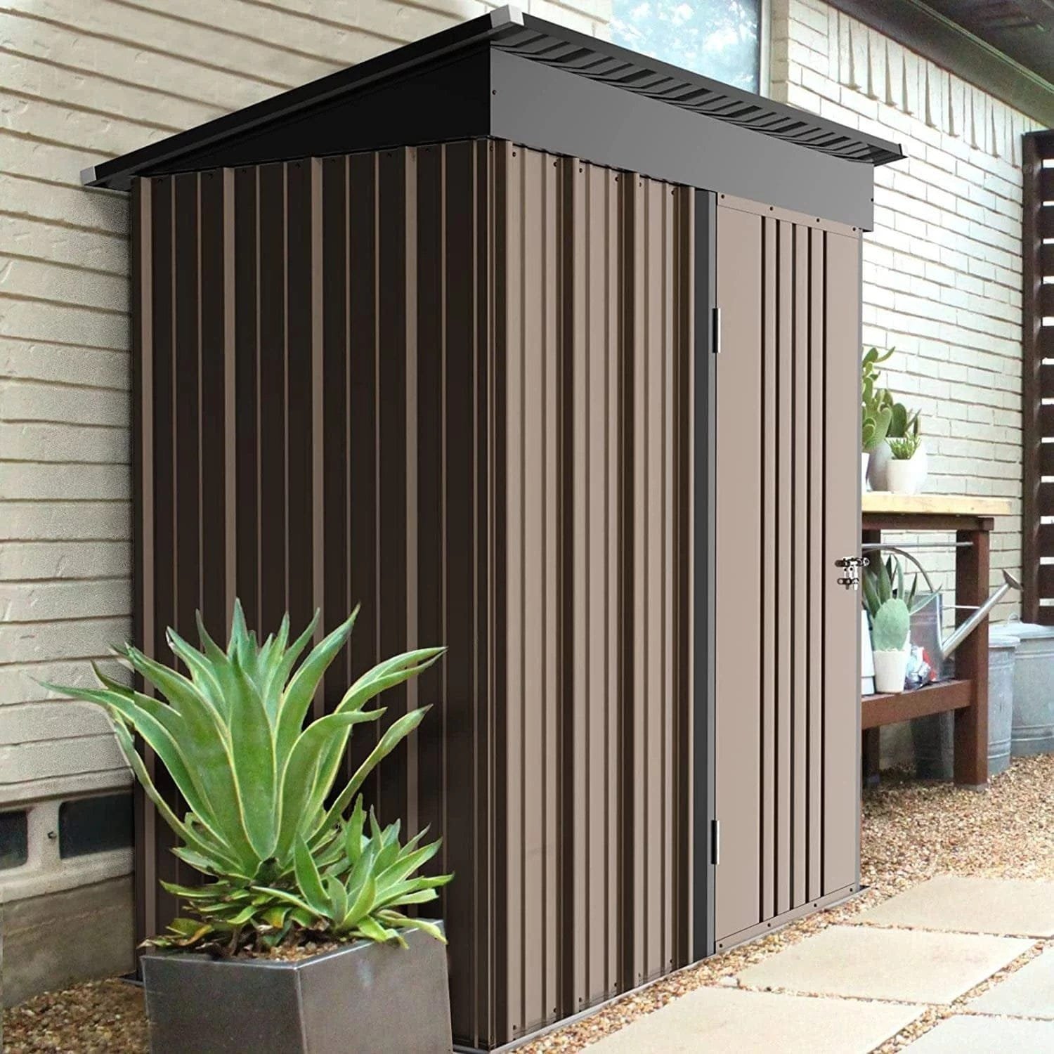 5 ft. w x 3 ft. d stainless steel storage shed