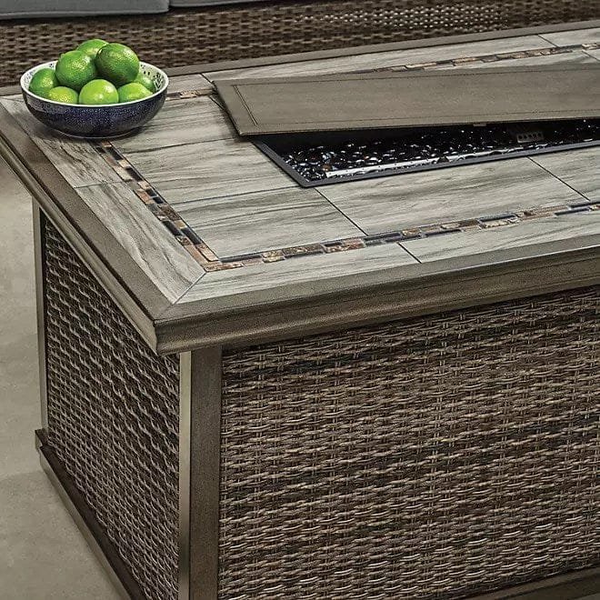 newcastle 6 piece patio deep seating set with fire pit – smoke – member’s mark newcastle 6 piece patio deep seating set with fire pit – smoke – member’s mark