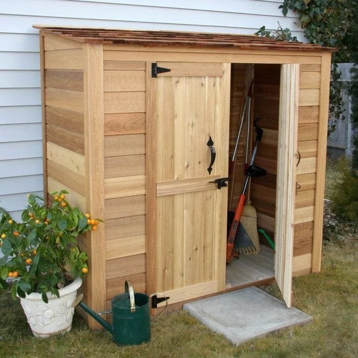 6 ft. w x 3 ft. d grand garden chalet cedar wood tool shed 6 ft. w x 3 ft. d grand garden chalet cedar wood tool shed