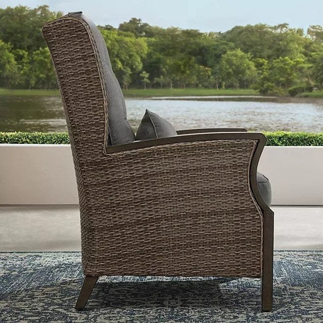 newcastle 6 piece patio deep seating set with fire pit – smoke – member’s mark newcastle 6 piece patio deep seating set with fire pit – smoke – member’s mark
