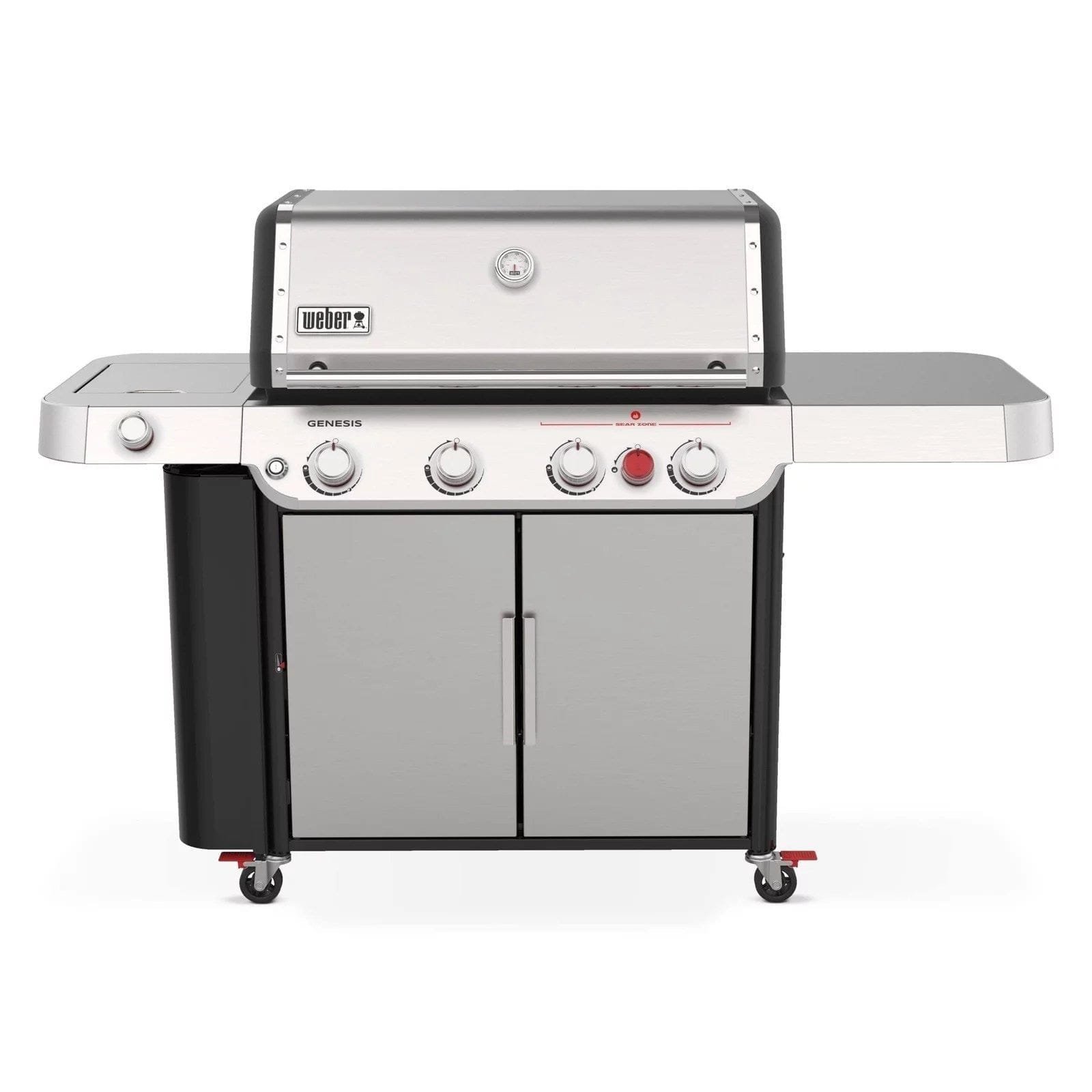 weber – genesis s 435 propane gas grill – stainless steel (4 burners)
