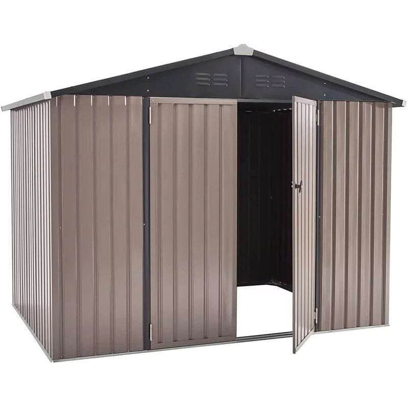 8 ft. w x 6 ft. d metal storage shed