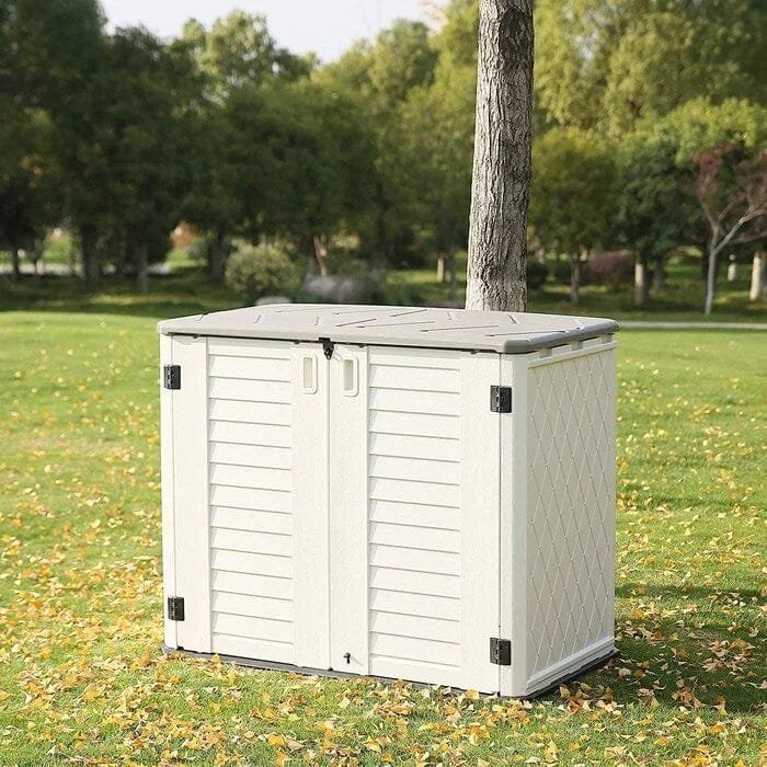 4 ft. w x 2 ft. d plastic horizontal garage shed